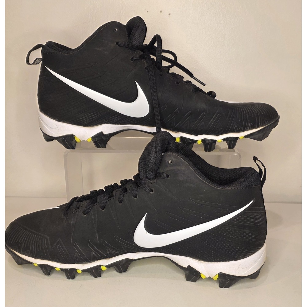 Nike Alpha Menace Shark Football Cleats 878122 011 Black Men's 12